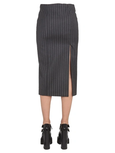 Versace Women's Pencil Skirt In Grey