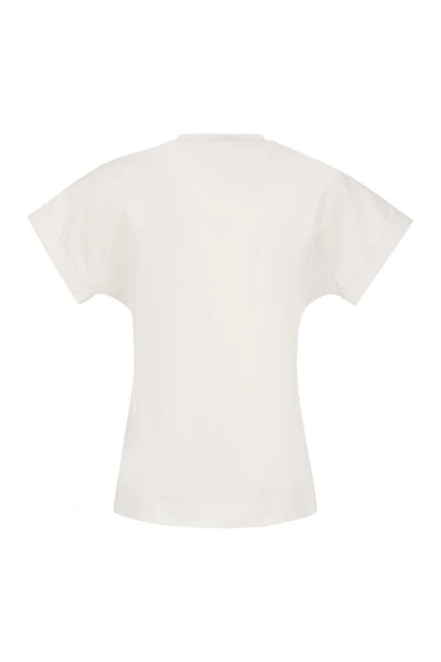 Shop Peserico Crew-neck T-shirt With Pocket In White