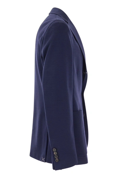 Peserico Men's Single-breasted Blazer In Blue