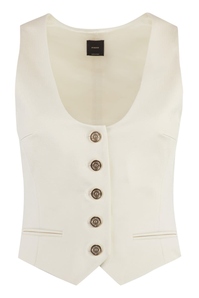 Shop Pinko Genuino Single-breasted Vest In White