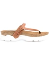 Stella Mccartney Canyon Faux-leather Slip-on Sandals In Tan