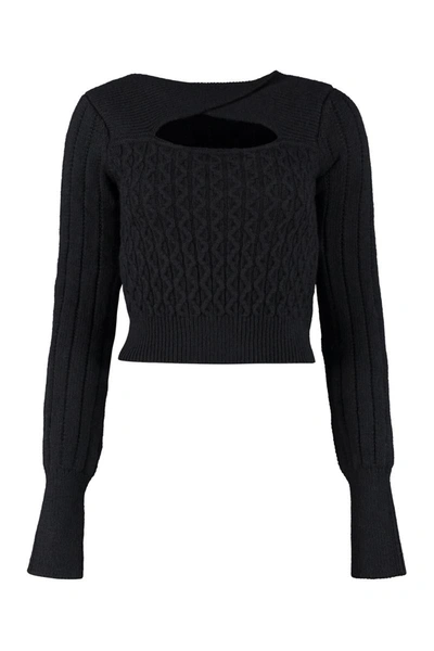 Shop Pinko Mocaccino Long Sleeve Sweater In Black