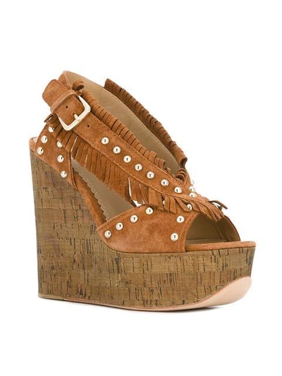 Shop Ash 'blossom' Sandals In Brown
