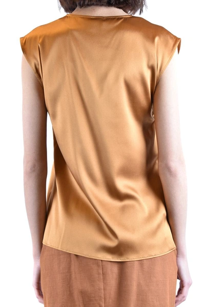Shop Pinko Tops In Gold