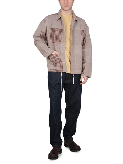 Ymc You Must Create Ymc Pj Checked Buttoned Straight Hem Shirt In Brown