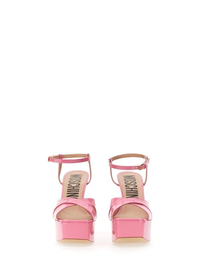 Shop Moschino Platform Sandal In Pink