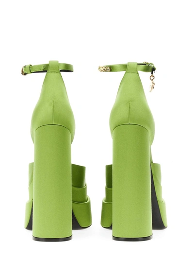 Shop Versace Platform Pumps "medusa Aevitas" In Green