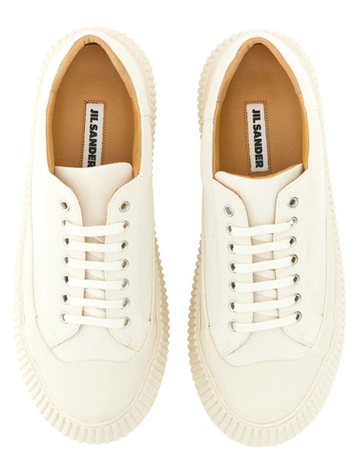 Shop Jil Sander Platform Sneaker In White