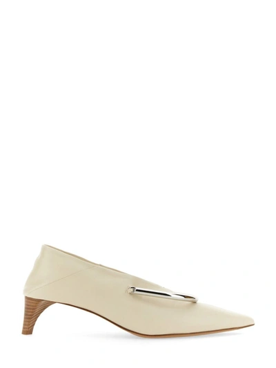 Jil Sander Pointed-toe 450mm Pumps In Ivory