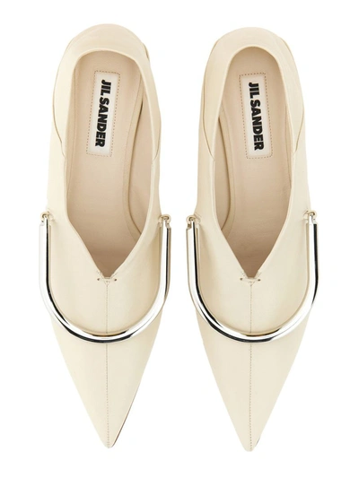 Jil Sander Pointed-toe 450mm Pumps In Ivory