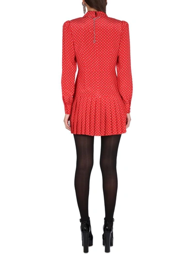 Shop Alessandra Rich Polka Dot Mini Dress In Red