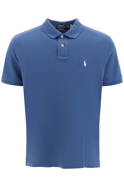Shop Polo Ralph Lauren Polo Shirt With Logo In Blue
