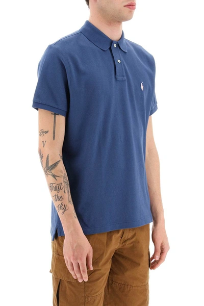 Shop Polo Ralph Lauren Polo Shirt With Logo In Blue
