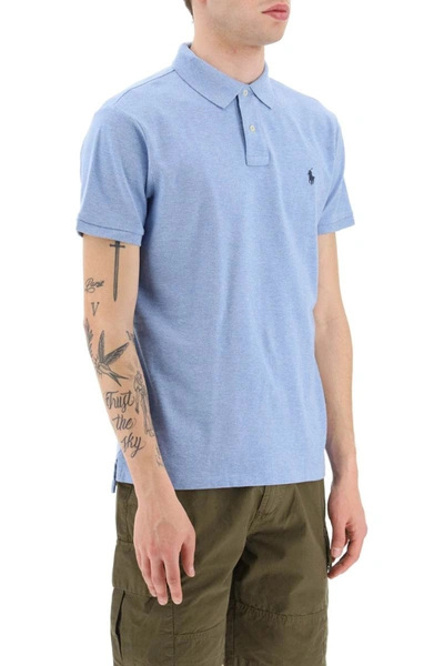 Shop Polo Ralph Lauren Polo Shirt With Logo In Blue