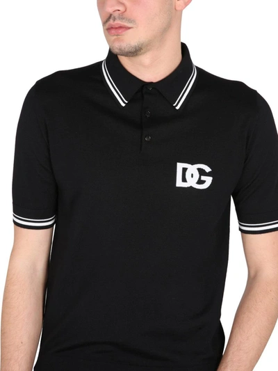 Shop Dolce & Gabbana Polo With Logo In Black