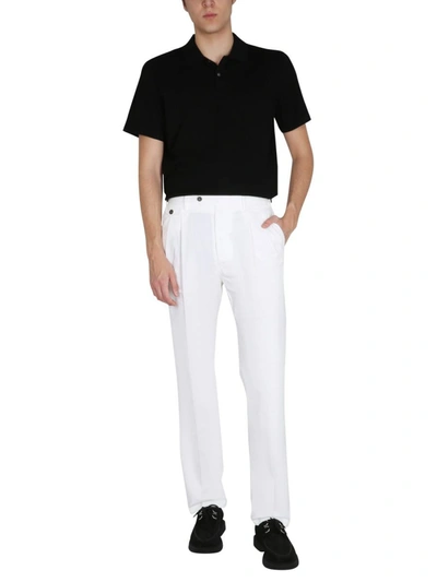 Shop Lardini Poplin Pants In White
