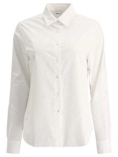 Shop Aspesi Poplin Shirt In White
