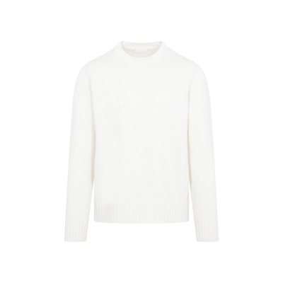 Shop Prada Wool Sweater In White