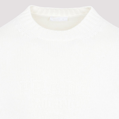 Shop Prada Wool Sweater In White