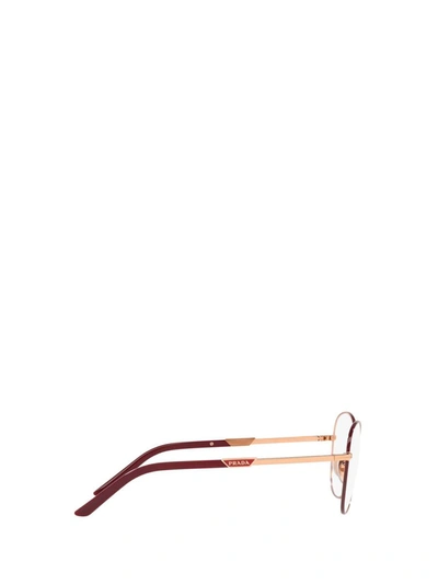 Shop Prada Eyewear Eyeglasses In Rose Gold / Rosso