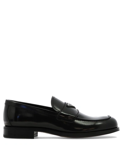 Shop Prada Moccasins In Black