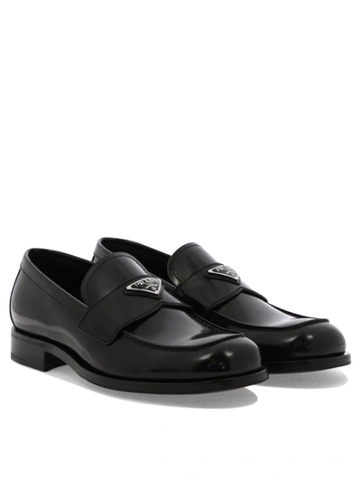 Shop Prada Moccasins In Black