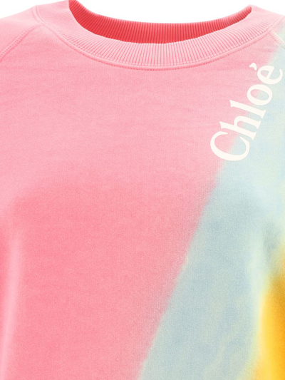 Shop Chloé Printed Sweatshirt In Pink