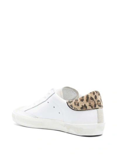 Shop Philippe Model Prsx Low Top Sneakers With Leopard Print Detailing In White Leather Woman