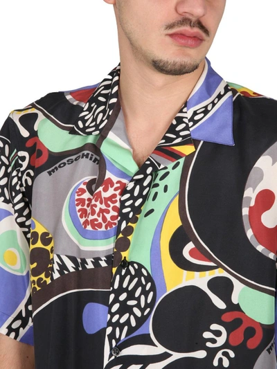 Moschino Graphic-print Cuban Shirt In Multicolor