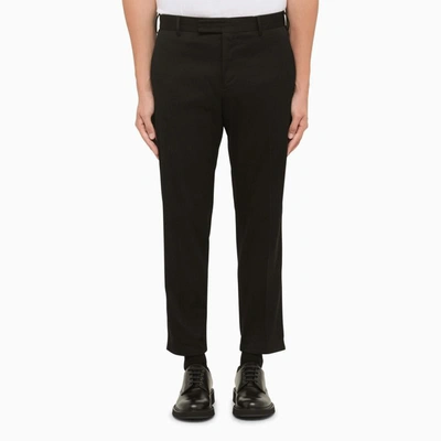 Shop Pt Torino Cropped Trousers In Black