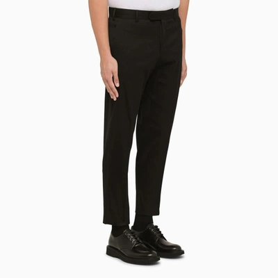 Shop Pt Torino Cropped Trousers In Black