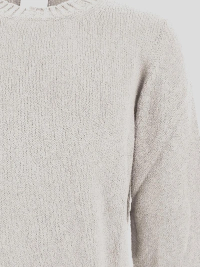 Shop Pt Torino Ripped Knit Sweater In White