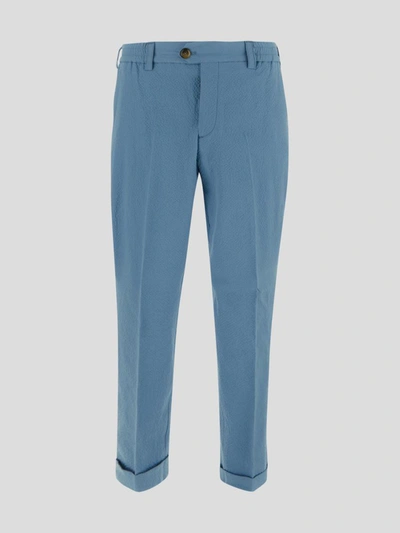 Shop Pt Torino The Rebel Trousers In Clear Blue