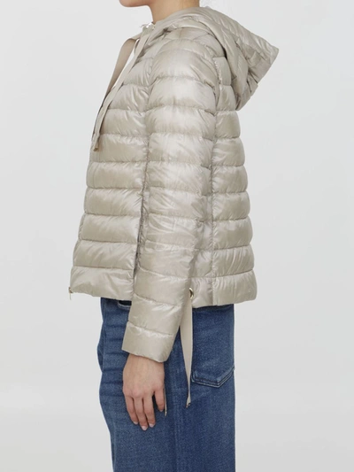 Shop Herno Quilted Nylon Down Jacket In Cream
