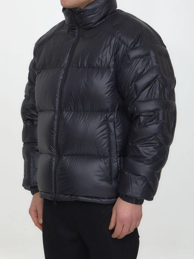 Shop Burberry Quilted Nylon Puffer Jacket In Black