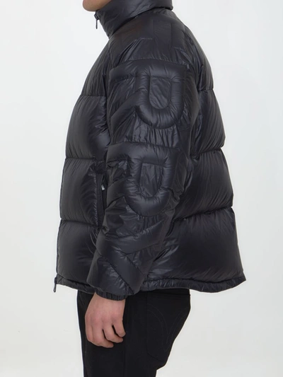 Shop Burberry Quilted Nylon Puffer Jacket In Black