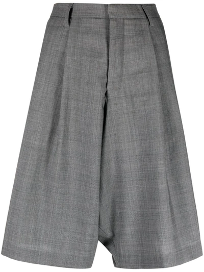 Shop R13 Jumbo Tailored Short Clothing In Dark Grey Glen Plaid
