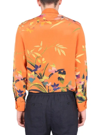 Shop Etro Ramage Floral Shirt In Orange