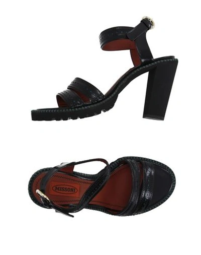 Missoni Sandals In Black