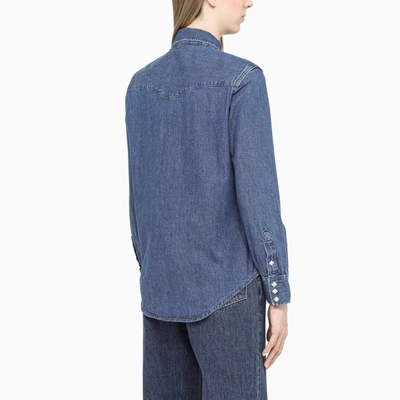 Shop Re/done Denim Shirt In Blue