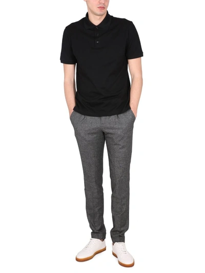 Shop Brioni Regular Fit Polo Shirt In Black