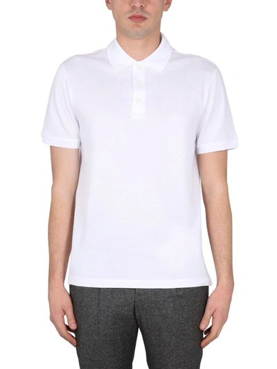 Shop Brioni Regular Fit Polo Shirt In White