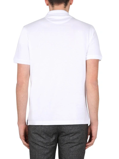 Shop Brioni Regular Fit Polo Shirt In White