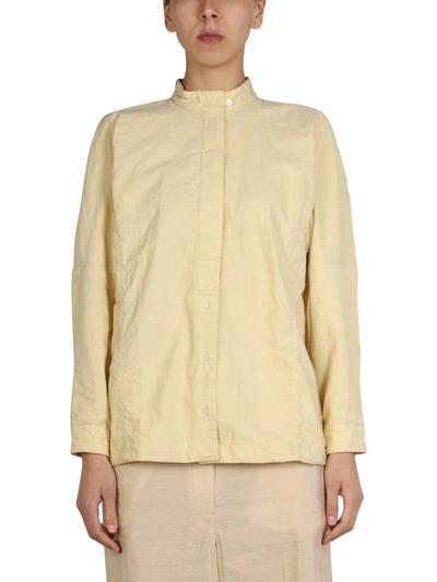 Shop Lemaire Regular Fit Shirt In Yellow