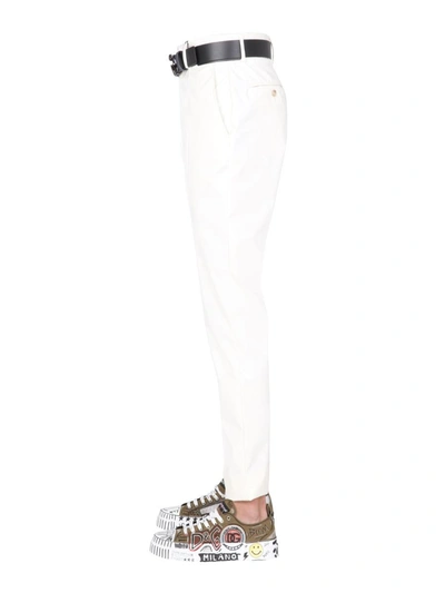 Shop Dolce & Gabbana Regular Fit Trousers In White