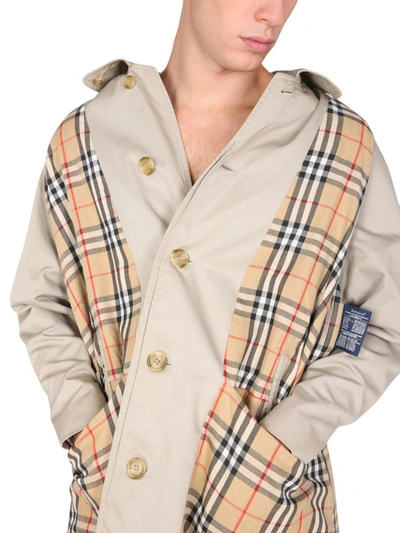 Shop 1/off Remade Burberry Trench Unisex In Multicolor