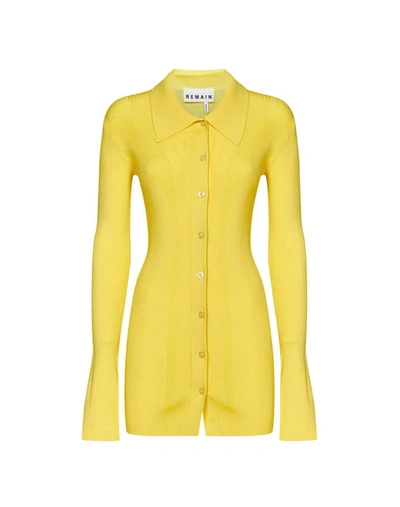 Shop Remain Birger Christensen Cardigan And Knitted Jackets In Yellow