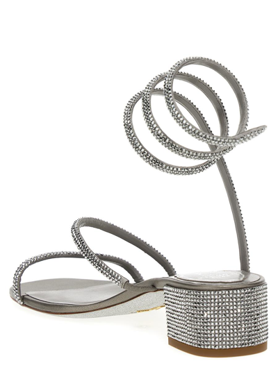 Shop René Caovilla Rene Caovilla 'cleo' Sandals In Silver