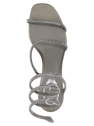 Shop René Caovilla Rene Caovilla 'cleo' Sandals In Silver