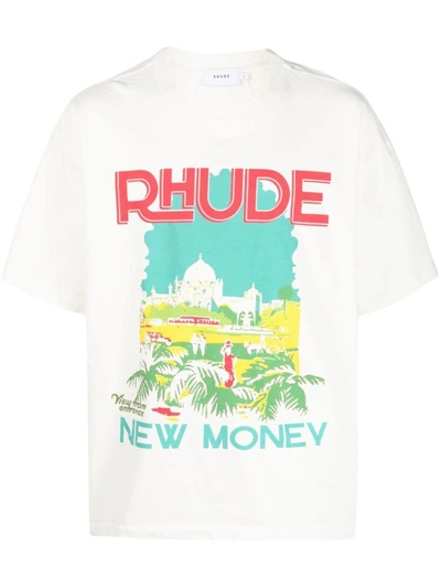 Rhude Windowsil T-shirt In White | ModeSens